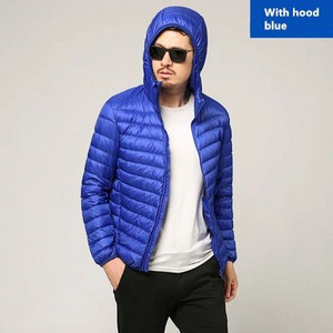 Jachetă de puf ușoară cu glugă pentru bărbați, îmbrăcăminte de marcă de toamnă și iarnă 2020, 90% puf de rață alb, jachetă caldă de modă 8 culori