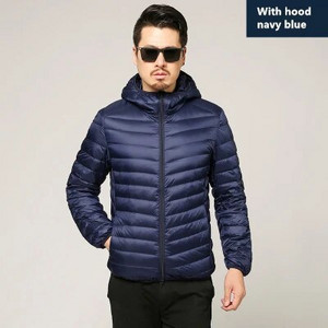 Jachetă de puf ușoară cu glugă pentru bărbați, îmbrăcăminte de marcă de toamnă și iarnă 2020, 90% puf de rață alb, jachetă caldă de modă 8 culori