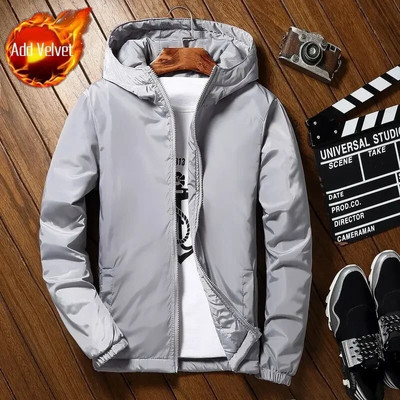 Polsterdus Lühikesed Parkad Kapuutsiga sulejoped meestele Nooruslikud riided Meeste polsterdatud mantel Uus Väline Korea Luksusriietus Raske Soe