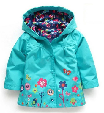 Модни водоустойчиви детски дрехи за момичета, есенни ежедневни дрехи за бебета, момчета, яке с дълъг ръкав, яке с цветен принт, детско суичър с качулка