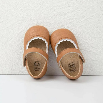 Meckior Βρεφικά παπούτσια για αγόρια για κορίτσια Βρεφική δερμάτινη σόλα από καουτσούκ Αντιολισθητική σόλα για νήπια First Walkers Παπούτσια κούνιας Νεογέννητο κορίτσι Princess