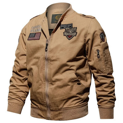 Taktika Jope Meeste Sügiskevadpommitaja Puuvillane Mantel Suures Suuruses Tikand Lennuk Pilot Cargo Joped Meeste Jaqueta Masculina
