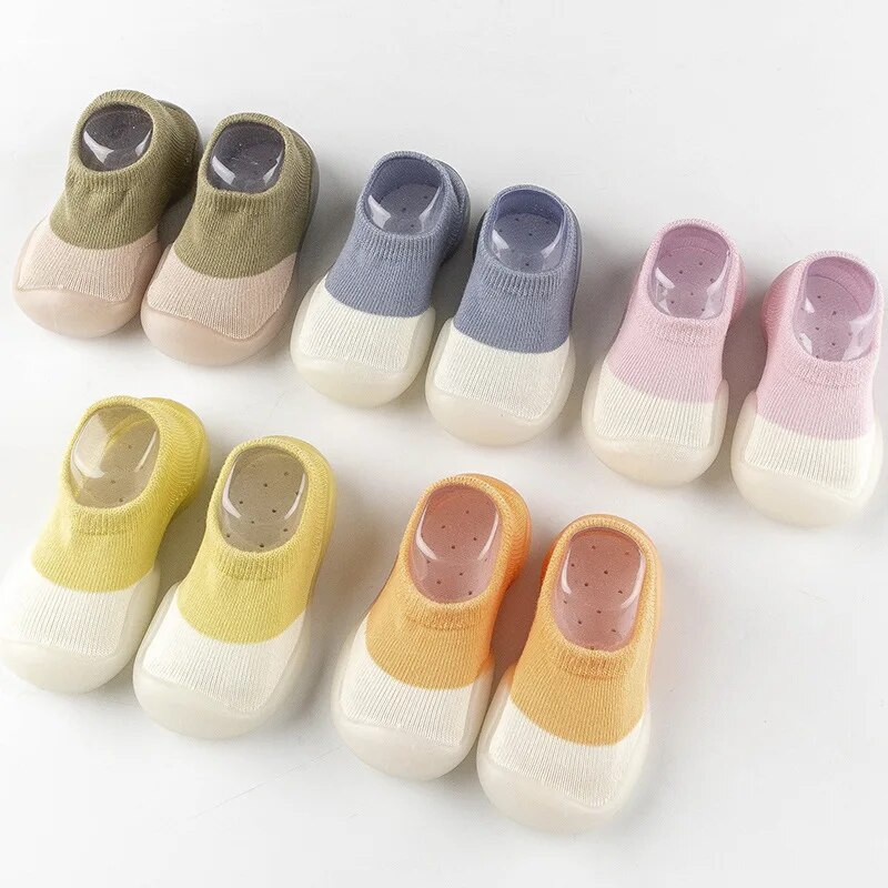 Beebikingad Lapsed Pehme kummitald Esimene jalutuskäijad Laste sokid jalatsid libisemiskindlad põrandasokid Väikelaste sokid 0-4a poiste tüdrukute papud