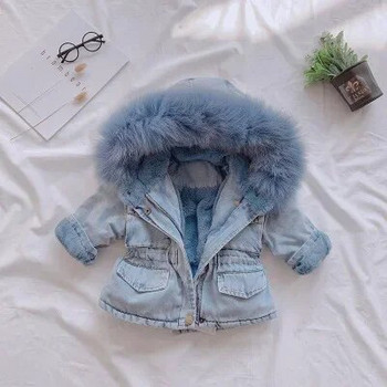 Νέα μόδα Παιδικό χειμωνιάτικο μπουφάν για κορίτσι Χειμερινό παλτό Παιδικό ζεστό χοντρό γιακά με κουκούλα Παλτό για εφήβους 4 6 8 10-14Y
