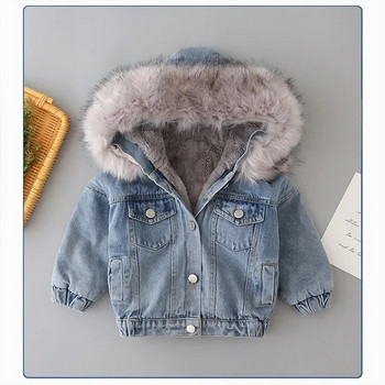 Νέα μόδα Παιδικό χειμωνιάτικο μπουφάν για κορίτσι Χειμερινό παλτό Παιδικό ζεστό χοντρό γιακά με κουκούλα Παλτό για εφήβους 4 6 8 10-14Y