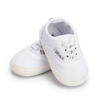 Обувки за новородено Момчета Момичета Обувки за малко дете Платнени маратонки за малко дете Гумени неплъзгащи се меки подметки Бебешки първи проходилки 0-18 месеца