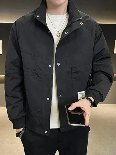 Bomber Jacket Meeste kevad-sügis Stand kraega jakid Meestele Uued Korea vaba vabaaja meeste mantel Meeste lühikesed meeste riided