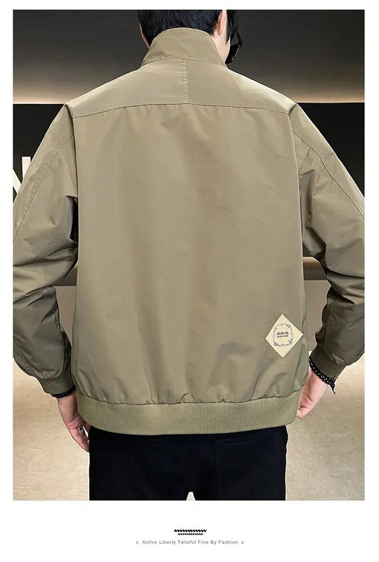 Bomber Jacket Meeste kevad-sügis Stand kraega jakid Meestele Uued Korea vaba vabaaja meeste mantel Meeste lühikesed meeste riided