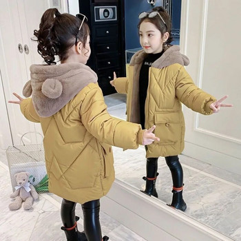 Χειμερινό παλτό για κορίτσια Κινούμενα σχέδια για κορίτσια Παλτό Χοντρό ζεστό παιδικό μπουφάν Casual στυλ Παιδικά χειμωνιάτικα ρούχα 5-14 ετών