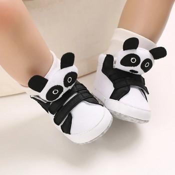 Κλασικό βρεφικό παπούτσι Αγόρι κορίτσι Μωρό χαριτωμένο πρόσωπο ζώων Casual Flat Sneaker First Baby Ankle Boot Βαμβακερά αντιολισθητικά ζεστά παπούτσια για περπάτημα