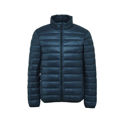 Jesenné módne pánske ultraľahké páperové bundy, zimný zipsový perový kabát, prenosný teplý prešívaný vrchný odev, prešívané oblečenie