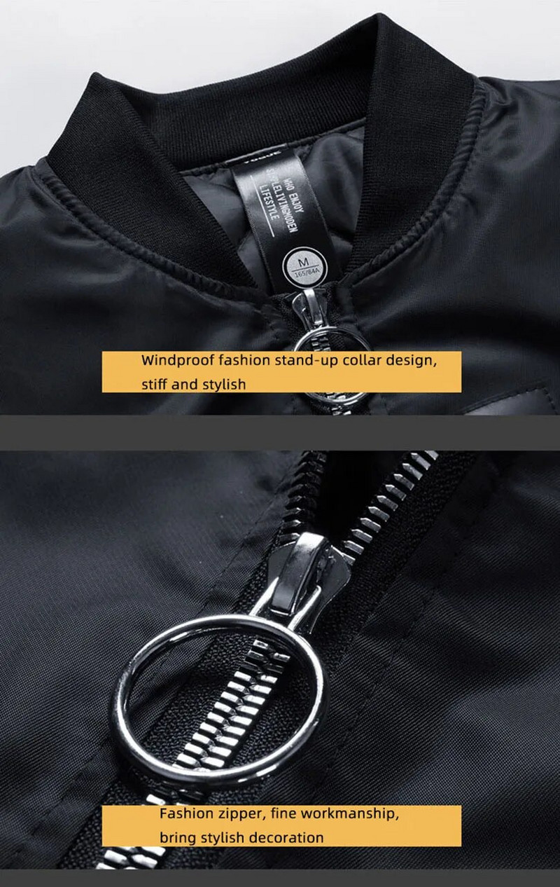 Jarná jesenná vojenská bomber bunda pre mužov, vrchné oblečenie, pilotný kabát, ležérne baseballové bundy, univerzitné bundy, značkové prešívané, začiatkom zimy