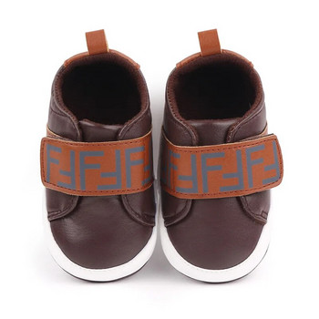 Бебешки обувки с мека подметка Модни бебешки спортни обувки Маратонки Момчета Момичета Прохождащи деца PU Ежедневни Първи проходилки за 0-18M