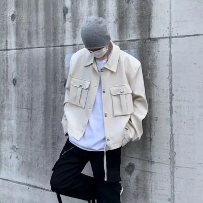 Covrlge kevad-sügis meeste jope, uus mood brändi metallist nööbiga reväär, lühike stiil, meeste trend, tasku, vabaaja mantel MWJ295