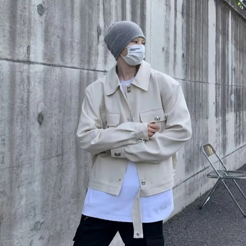 Covrlge kevad-sügis meeste jope, uus mood brändi metallist nööbiga reväär, lühike stiil, meeste trend, tasku, vabaaja mantel MWJ295