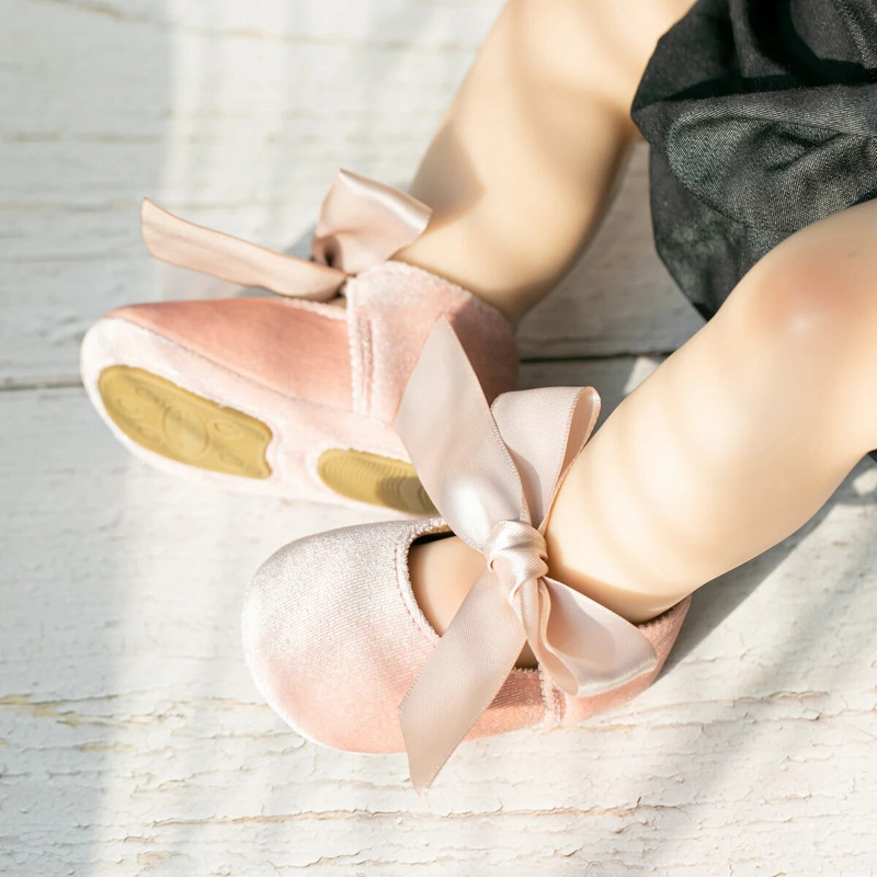 KIDSUN Beebikingad Tüdrukutele Printsessikingad Imikutele Väikelastele Libisemiskindlad Lameda Pehme Tald Puuvill Kumm Armas vibu-sõlm Esimesed Kõndijad Vastsündinu