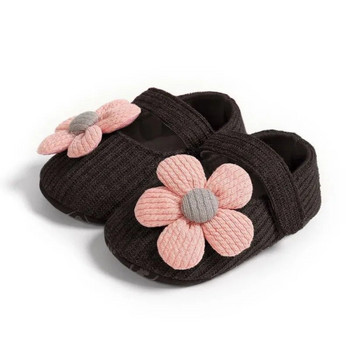 1 чифт бебешки обувки за цветя за момиче, бебешки сладки обувки за ходене на закрито