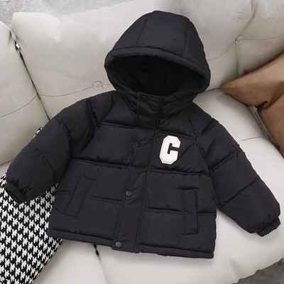 2024 talve uus laste sulejope 3-12 aastastele beebi kapuutsiga puuvillase polsterdatud jope poistele ja tüdrukutele plüüs soe mantel