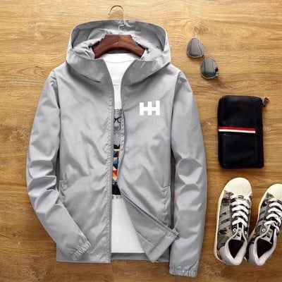 HH Sunscreen Jachetă Bomber cu fermoar noi pentru bărbați, îmbrăcăminte de stradă, hip hop, slim fit, haine pentru bărbați, mărime mare, 7XL