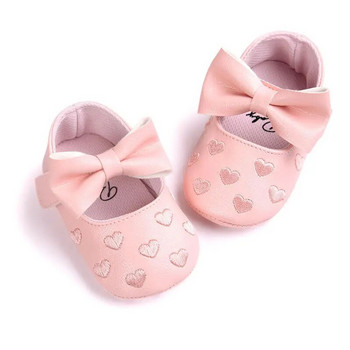 PU Δερμάτινα Princess Baby Girl Candy Colors Παπούτσια για νεογέννητο Μεγάλο φιόγκο Παπούτσια δώρου γάμου Prewalker Παπούτσια για μωρά