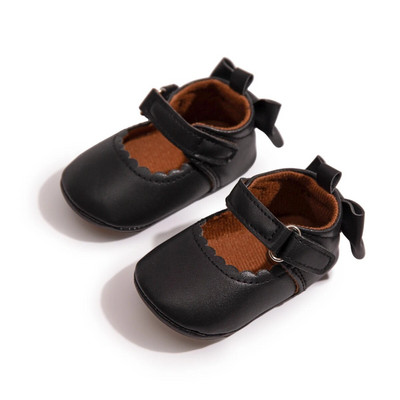 KIDSUN Newborn PU Baby Girl Kings Printsess Bowknot Kummist tallaga Libisemisvastane Kleit Kingad Esimesed Kõndijad Väikelapse võrevoodi kingad Mokassiinid