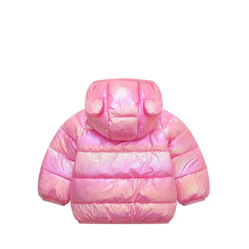 1 2 3 4 5 aastat talvine beebitüdruku jope ühevärviline läikiv Hoia soojas Väike printsessimantel Kapuutsiga tõmblukk Ülerõivad Lasteriided