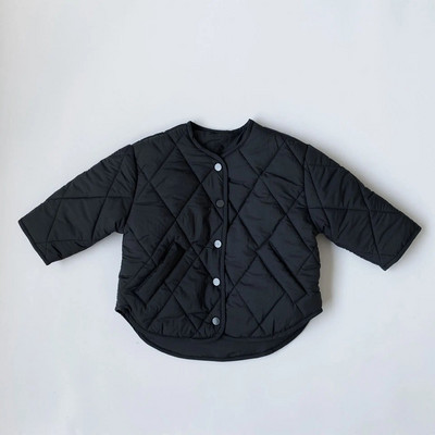 2023. aasta talvine kõiksobiv täisteemantvõrega puuvillased riided beebitüdruku paksune mantel poisslastele lastele lihtne soe polsterdatud jope