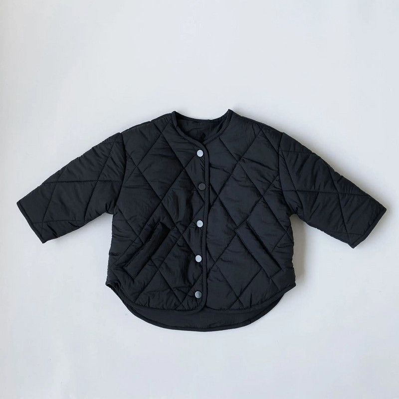 2023. aasta talvine kõiksobiv täisteemantvõrega puuvillased riided beebitüdruku paksune mantel poisslastele lastele lihtne soe polsterdatud jope