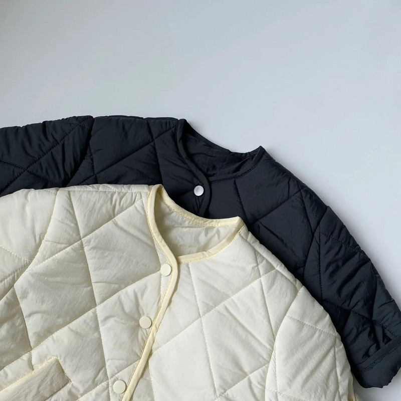 2023. aasta talvine kõiksobiv täisteemantvõrega puuvillased riided beebitüdruku paksune mantel poisslastele lastele lihtne soe polsterdatud jope