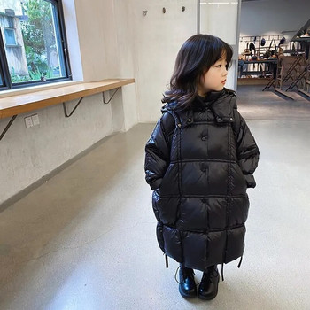Пухено бебешко яке за момичета Горно облекло 2022 Дълго топло удебелено пролетно есенно палто Горна жилетка Детско облекло