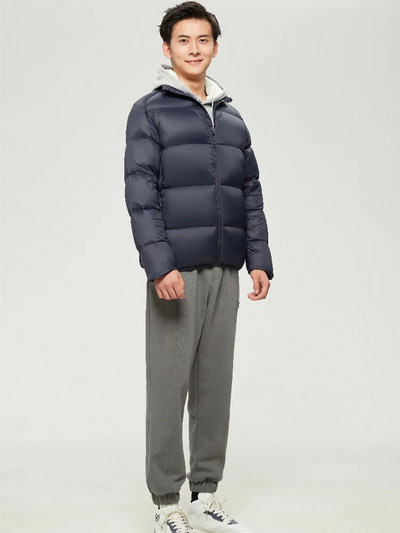 Csúcsminőségű 2023 új őszi téli férfi állógallér rövid 90%-os fehér kacsa pehelykabátok férfi vastag ultrakönnyű pehelykabát