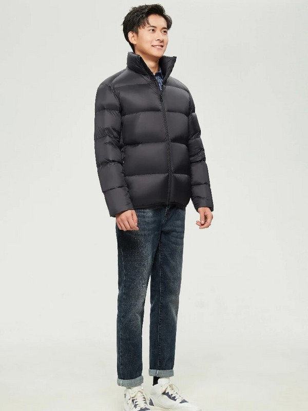 Csúcsminőségű 2023 új őszi téli férfi állógallér rövid 90%-os fehér kacsa pehelykabátok férfi vastag ultrakönnyű pehelykabát