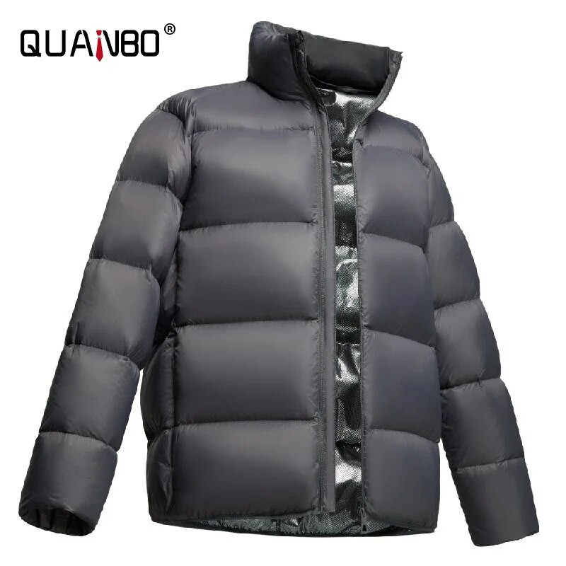 Csúcsminőségű 2023 új őszi téli férfi állógallér rövid 90%-os fehér kacsa pehelykabátok férfi vastag ultrakönnyű pehelykabát