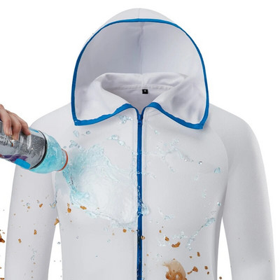 Ice Silk Hoodie jope Meeste suvine kerge veekindel kiiresti kuivav mantel vabaaja õhuke hingav välimine tuulejope M-4XL