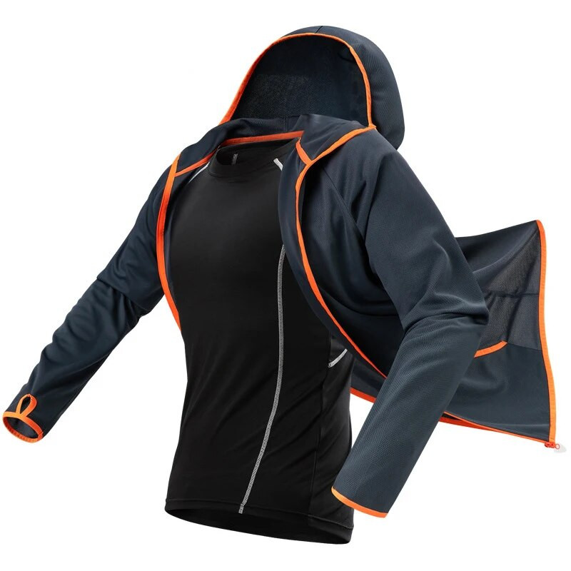 Ice Silk Hoodie jope Meeste suvine kerge veekindel kiiresti kuivav mantel vabaaja õhuke hingav välimine tuulejope M-4XL