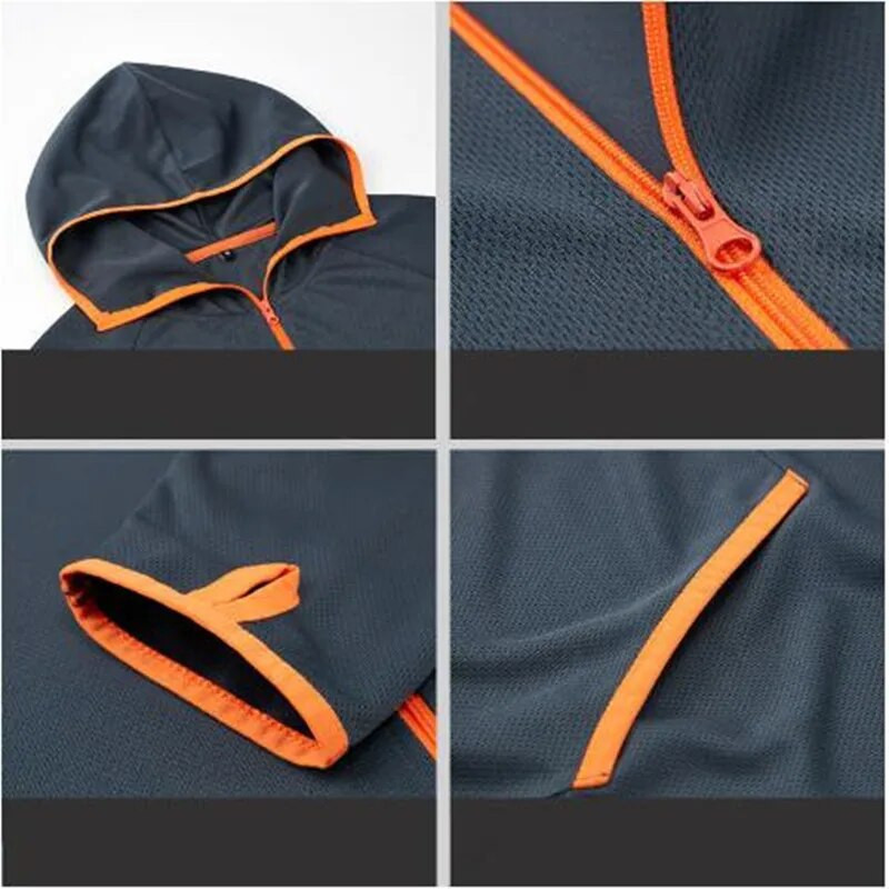 Ice Silk Hoodie jope Meeste suvine kerge veekindel kiiresti kuivav mantel vabaaja õhuke hingav välimine tuulejope M-4XL