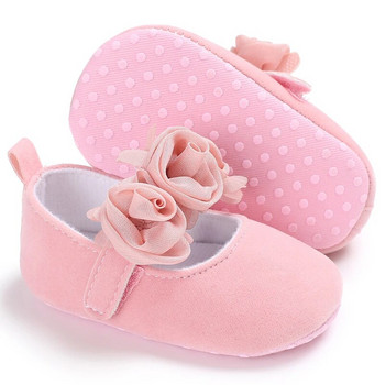 Бебешки момичета, модни дантелени дантелени едноцветни обувки на принцеса, удобни меки подметки, неплъзгащи се обувки за малко дете, бели обувки за кръщене First Walker