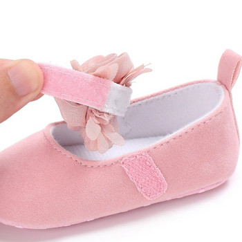 Бебешки момичета, модни дантелени дантелени едноцветни обувки на принцеса, удобни меки подметки, неплъзгащи се обувки за малко дете, бели обувки за кръщене First Walker