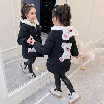 Νέο παιδικό μπουφάν για κορίτσι χοντρό 9 Χειμώνας 8 ζεστό παλτό Μόδα Parka με κουκούλα Εξωτερικά ρούχα για παιδιά Κοριτσίστικα ρούχα 7 10 12 ετών