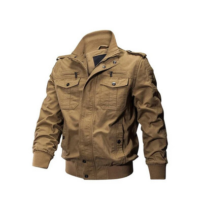 Taktikalised sõjaväejoped Meeste kevad-sügis-talv piloodijoped Armee puuvillane mantel Mood vabaaja kaubad, õhukesed riided matkamine