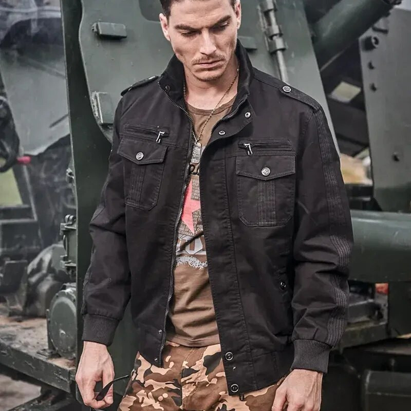 Taktikalised sõjaväejoped Meeste kevad-sügis-talv piloodijoped Armee puuvillane mantel Mood vabaaja kaubad, õhukesed riided matkamine