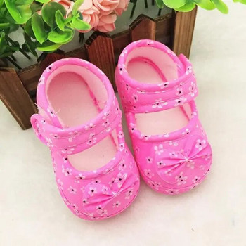 Παιδικά παιδικά παπιγιόν τύπωμα υφασμάτινα παπούτσια για νεογέννητα Παπούτσια παπιγιόν μαλακά αντιολισθητικά παπούτσια 0-18 μηνών Βρεφικά παπούτσια για κοριτσάκια για βρέφη First Walkers