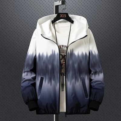 VIANKANI Nová obojstranná pánska bunda, pánska módna vetrovka s geometrickým vzorom 2023, ľahké vrchné oblečenie S-8XL