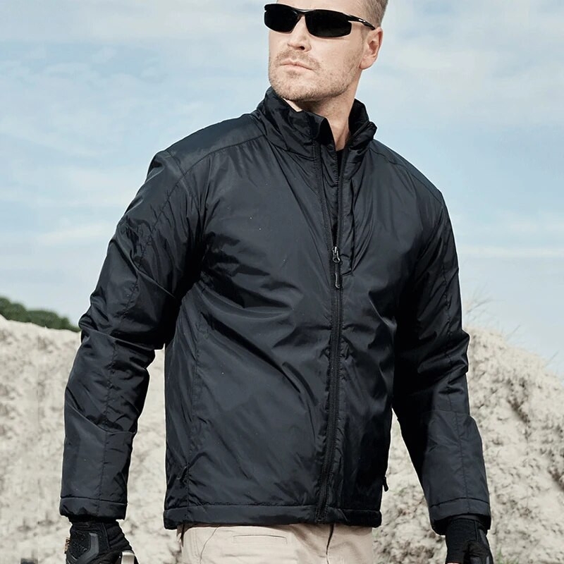 Zimné termo taktické bundy pre mužov, pilotný bombardér, vetruodolný nepremokavý kabát, ľahký, reflexný páperový odev