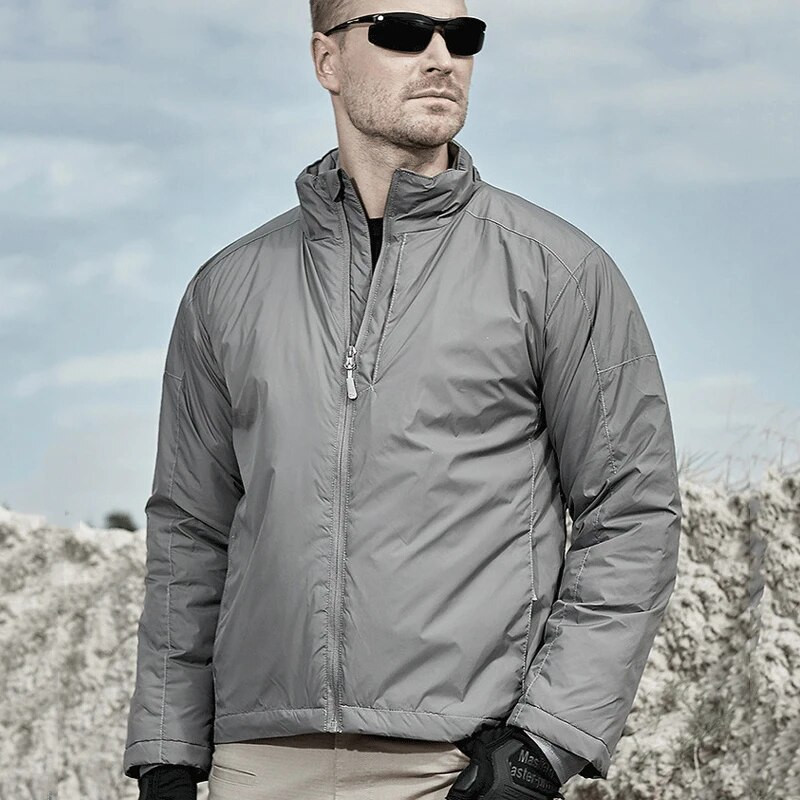 Zimné termo taktické bundy pre mužov, pilotný bombardér, vetruodolný nepremokavý kabát, ľahký, reflexný páperový odev