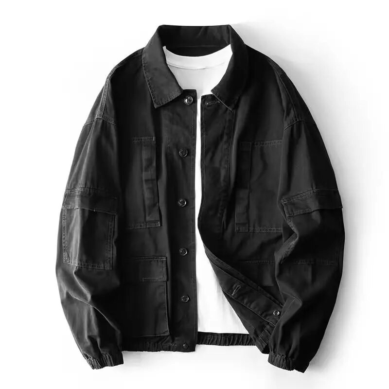 Jachetă cargo vintage, lejeră, nouă haină largi, complet asortată, pentru bărbați