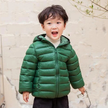 Χειμερινό ζεστό μπουφάν με κουκούλα παλτό για αγόρια και κορίτσια μωρό 1-8 ετών 2023 νέα κορεατική έκδοση μόδας παιδικά ρούχα