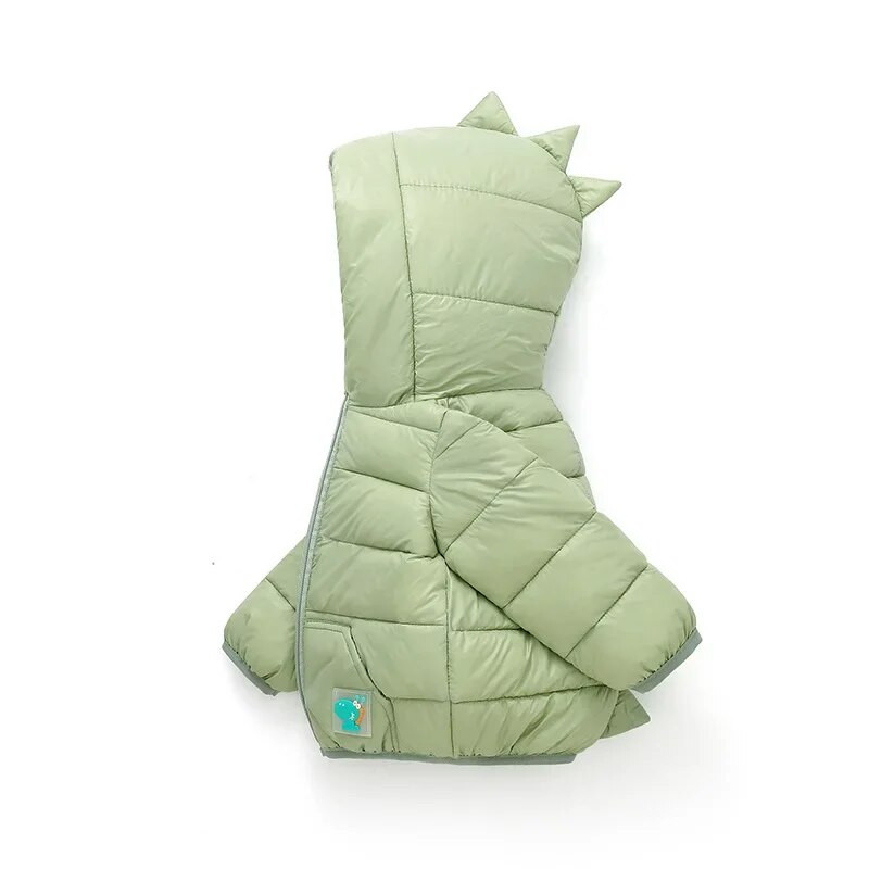 1–5a laste puuvillane jope, sügistalv 2023, uus beebipoiste tüdrukute multikas dinosaurus, kerge lukuga kapuutsiga mantel, lasteriided