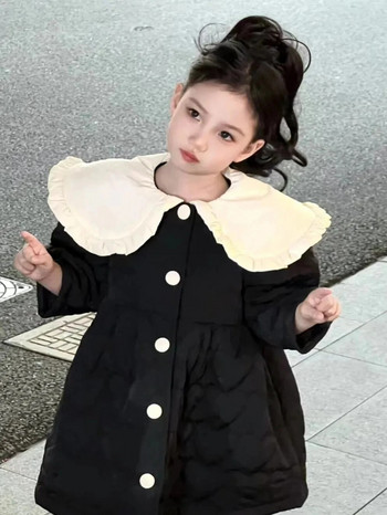 Παιδικά μπουφάν φόρεμα με βαμβάκι 1-11 ετών για κορίτσια Χαριτωμένα χειμωνιάτικα πάρκα Παιδικά βρεφικά φθινοπωρινά ζεστά πανωφόρια φορέματα7 6 8
