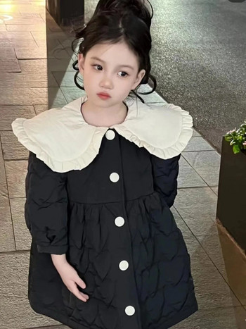 Παιδικά μπουφάν φόρεμα με βαμβάκι 1-11 ετών για κορίτσια Χαριτωμένα χειμωνιάτικα πάρκα Παιδικά βρεφικά φθινοπωρινά ζεστά πανωφόρια φορέματα7 6 8
